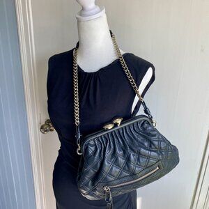 Marc Jacobs Little Stam Quilted Leather Chain Black Shoulder Bag